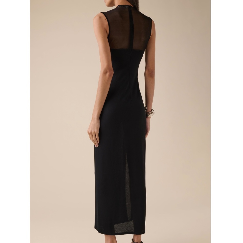 ALAIA Black Paneled Mesh Maxi Dress NWT - Picture 7 of 16
